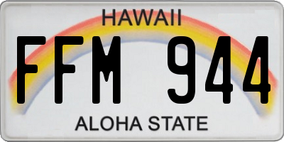 HI license plate FFM944
