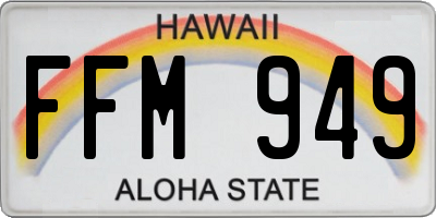 HI license plate FFM949