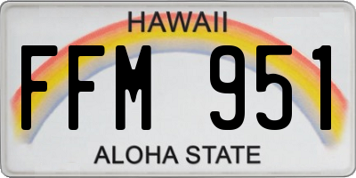 HI license plate FFM951
