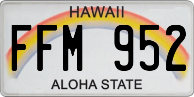 HI license plate FFM952