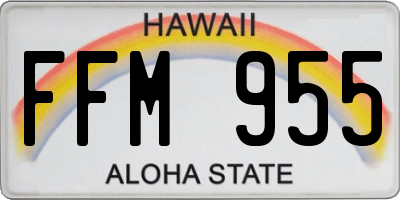 HI license plate FFM955