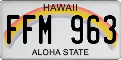 HI license plate FFM963