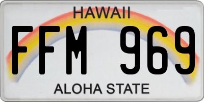 HI license plate FFM969