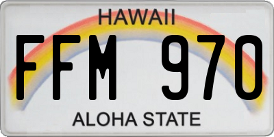 HI license plate FFM970