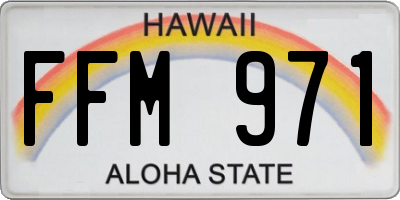 HI license plate FFM971