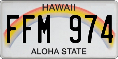 HI license plate FFM974