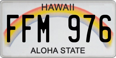 HI license plate FFM976