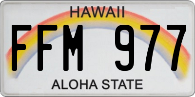 HI license plate FFM977