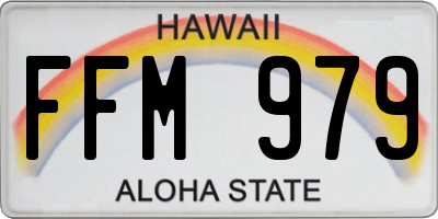 HI license plate FFM979