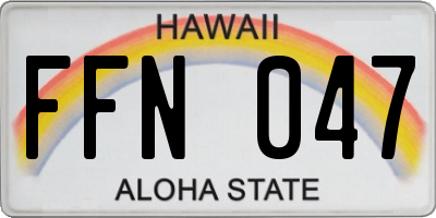 HI license plate FFN047