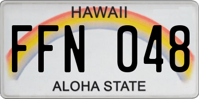 HI license plate FFN048