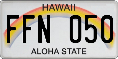 HI license plate FFN050