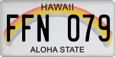 HI license plate FFN079