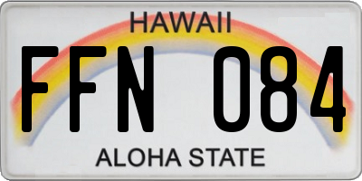 HI license plate FFN084