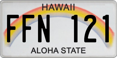 HI license plate FFN121
