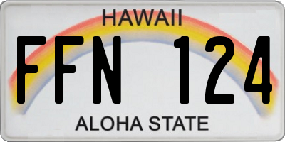 HI license plate FFN124