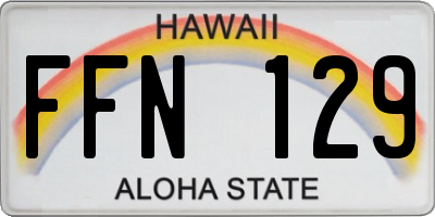 HI license plate FFN129