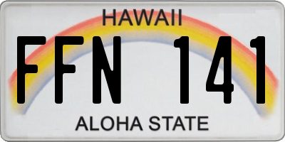 HI license plate FFN141