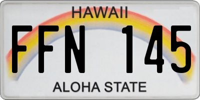 HI license plate FFN145
