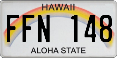 HI license plate FFN148