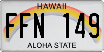 HI license plate FFN149
