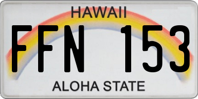 HI license plate FFN153