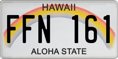 HI license plate FFN161