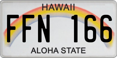 HI license plate FFN166