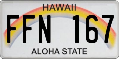 HI license plate FFN167