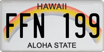 HI license plate FFN199