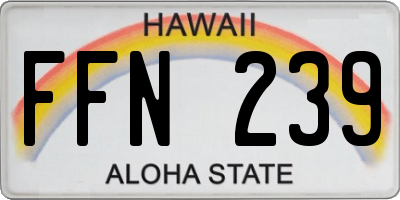 HI license plate FFN239