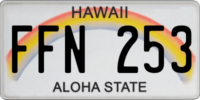 HI license plate FFN253