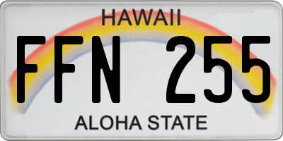 HI license plate FFN255