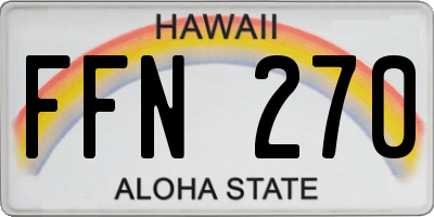HI license plate FFN270