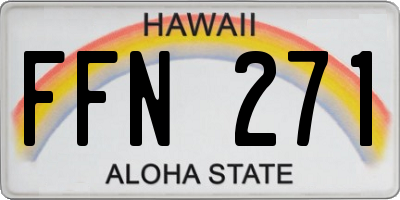 HI license plate FFN271