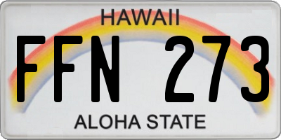 HI license plate FFN273