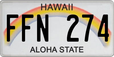 HI license plate FFN274