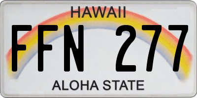 HI license plate FFN277