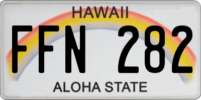 HI license plate FFN282