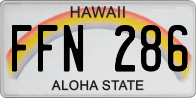 HI license plate FFN286