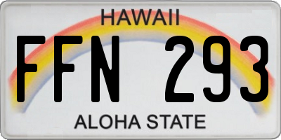 HI license plate FFN293