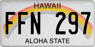 HI license plate FFN297