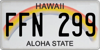 HI license plate FFN299