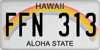 HI license plate FFN313