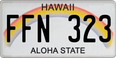 HI license plate FFN323
