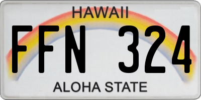 HI license plate FFN324