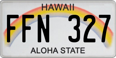 HI license plate FFN327