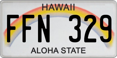 HI license plate FFN329
