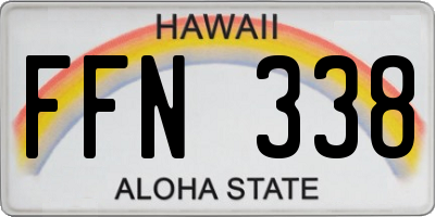 HI license plate FFN338