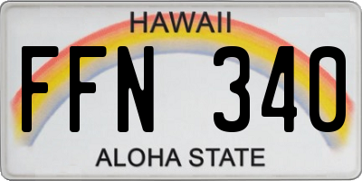 HI license plate FFN340